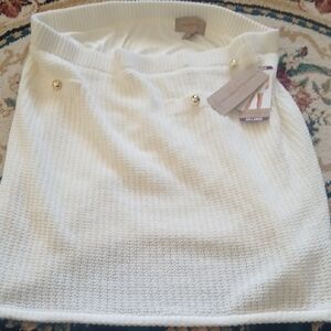 French Connection White Midi Skirt